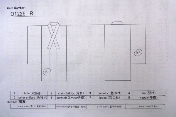 画像13: O1225R 女性用 女の子用着物   シルク（正絹） 淡い橙色,  桜 【中古】【USED】【リサイクル】 ★★★☆☆【O1225R】 (13)