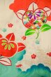 画像3: O1225U 女性用 女の子用着物   シルク（正絹） オフ　ホワイト,  桜 【中古】【USED】【リサイクル】 ★★☆☆☆【O1225U】 (3)