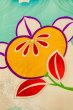 画像6: O1225U 女性用 女の子用着物   シルク（正絹） オフ　ホワイト,  桜 【中古】【USED】【リサイクル】 ★★☆☆☆【O1225U】 (6)