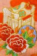 画像6: O1225W 女性用 女の子用着物   シルク（正絹） 朱赤,  ぼたん 【中古】【USED】【リサイクル】 ★★★☆☆【O1225W】 (6)