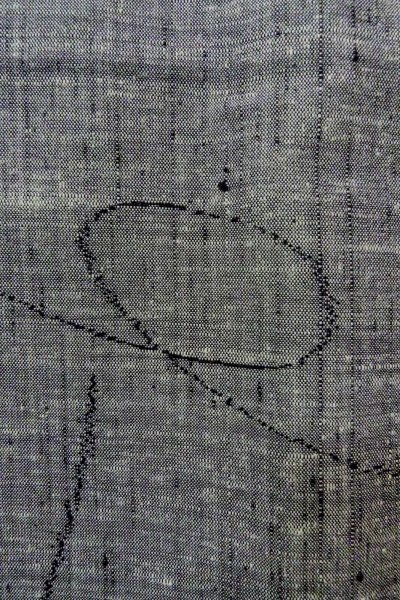 画像7: O1225Y 女性用 紬   シルク（正絹） 灰色,  【中古】【USED】【リサイクル】 ★★★★☆【O1225Y】 (7)