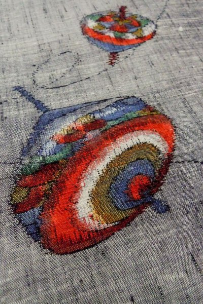 画像9: O1225Y 女性用 紬   シルク（正絹） 灰色,  【中古】【USED】【リサイクル】 ★★★★☆【O1225Y】 (9)