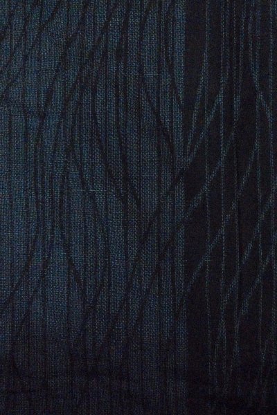 画像4: O1226C 女性用 紬   シルク（正絹） 藍,  線 【中古】【USED】【リサイクル】 ★★☆☆☆【O1226C】 (4)