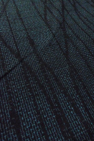 画像8: O1226C 女性用 紬   シルク（正絹） 藍,  線 【中古】【USED】【リサイクル】 ★★☆☆☆【O1226C】 (8)