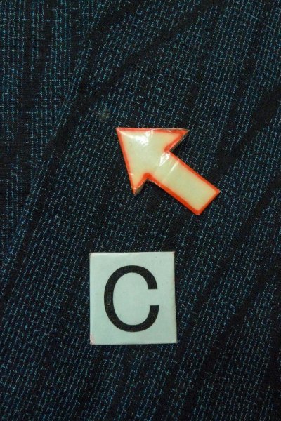 画像16: O1226C 女性用 紬   シルク（正絹） 藍,  線 【中古】【USED】【リサイクル】 ★★☆☆☆【O1226C】 (16)