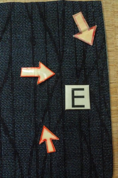 画像18: O1226C 女性用 紬   シルク（正絹） 藍,  線 【中古】【USED】【リサイクル】 ★★☆☆☆【O1226C】 (18)