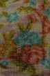 画像5: O1226D 女性用 紬   シルク（正絹） 淡い灰色がかったマルチカラー,  花 【中古】【USED】【リサイクル】 ★★★★☆【O1226D】 (5)