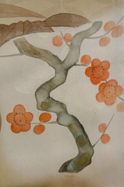 画像10: P0109B 女性用 留袖   シルク（正絹） 淡い茶色,  花 【中古】【USED】【リサイクル】 ★★☆☆☆【P0109B】 (10)