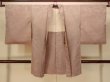 画像1: P0109C 女性用 羽織   シルク（正絹） 薄い灰色がかった桃色,  唐草 【中古】【USED】【リサイクル】 ★★☆☆☆【P0109C】 (1)
