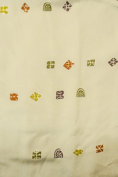 画像3: P0109F 女性用 羽織   シルク（正絹） 淡い緑み灰色,  抽象的模様 【中古】【USED】【リサイクル】 ★★☆☆☆【P0109F】 (3)