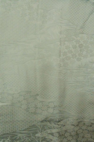 画像3: P0109I 女性用 羽織   シルク（正絹） 淡い灰色がかった水色,  【中古】【USED】【リサイクル】 ★★☆☆☆【P0109I】 (3)
