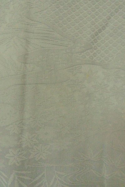画像6: P0109I 女性用 羽織   シルク（正絹） 淡い灰色がかった水色,  【中古】【USED】【リサイクル】 ★★☆☆☆【P0109I】 (6)
