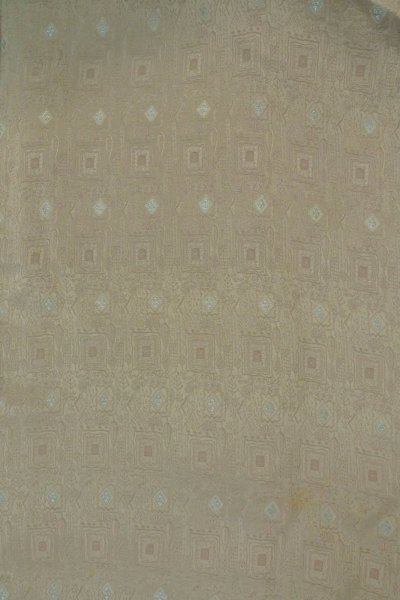 画像3: P0109Q 女性用 羽織   シルク（正絹） 灰色,  幾何学模様 【中古】【USED】【リサイクル】 ★★★☆☆【P0109Q】 (3)