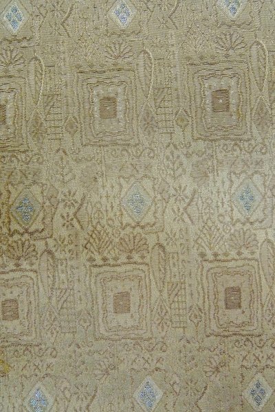 画像5: P0109Q 女性用 羽織   シルク（正絹） 灰色,  幾何学模様 【中古】【USED】【リサイクル】 ★★★☆☆【P0109Q】 (5)