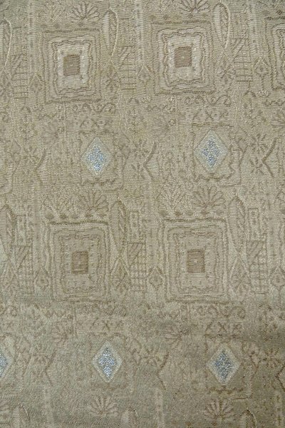 画像7: P0109Q 女性用 羽織   シルク（正絹） 灰色,  幾何学模様 【中古】【USED】【リサイクル】 ★★★☆☆【P0109Q】 (7)