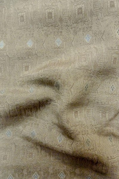 画像11: P0109Q 女性用 羽織   シルク（正絹） 灰色,  幾何学模様 【中古】【USED】【リサイクル】 ★★★☆☆【P0109Q】 (11)