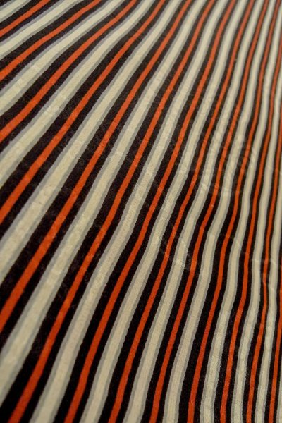 画像6: P0109R 女性用 羽織   シルク（正絹） 鮮やか赤色,  縞 【中古】【USED】【リサイクル】 ★☆☆☆☆【P0109R】 (6)