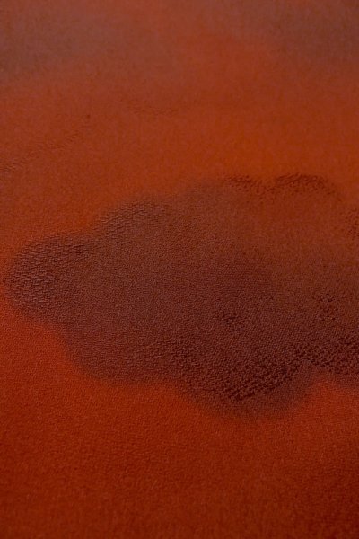 画像10: P0109S 女性用 羽織   シルク（正絹） 鮮やか朱赤,  雲 【中古】【USED】【リサイクル】 ★★★☆☆【P0109S】 (10)