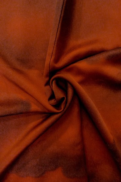 画像12: P0109S 女性用 羽織   シルク（正絹） 鮮やか朱赤,  雲 【中古】【USED】【リサイクル】 ★★★☆☆【P0109S】 (12)