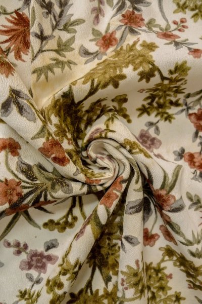 画像11: P0109T 女性用 羽織   シルク（正絹） 白,  花 【中古】【USED】【リサイクル】 ★★☆☆☆【P0109T】 (11)