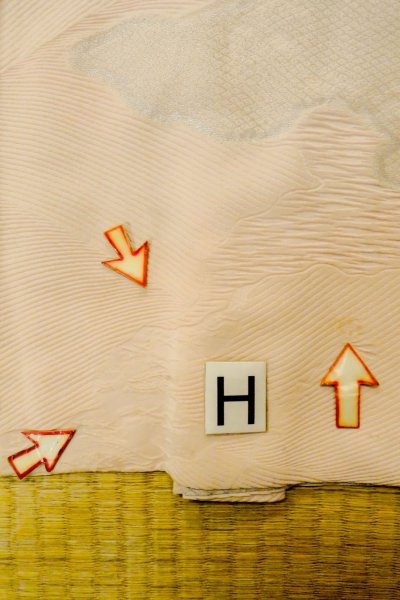 画像21: P0109V 女性用 羽織   シルク（正絹） 薄い桃色,  源氏雲 【中古】【USED】【リサイクル】 ★★☆☆☆【P0109V】 (21)