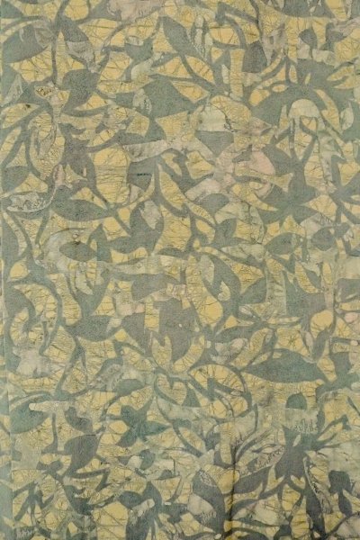 画像4: P0109W 女性用 羽織   シルク（正絹） 薄い灰色がかった水色,  抽象的模様 【中古】【USED】【リサイクル】 ★★☆☆☆【P0109W】 (4)