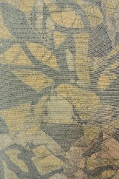 画像7: P0109W 女性用 羽織   シルク（正絹） 薄い灰色がかった水色,  抽象的模様 【中古】【USED】【リサイクル】 ★★☆☆☆【P0109W】 (7)