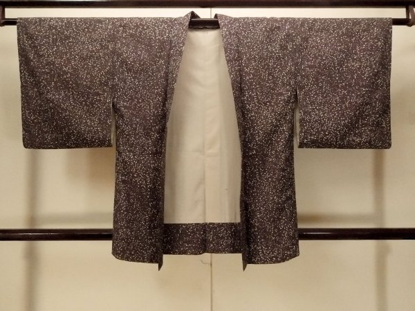 画像1: P0109Y 女性用 羽織   化繊 深い紫色,  小さな点々 【中古】【USED】【リサイクル】 ★★★☆☆【P0109Y】 (1)