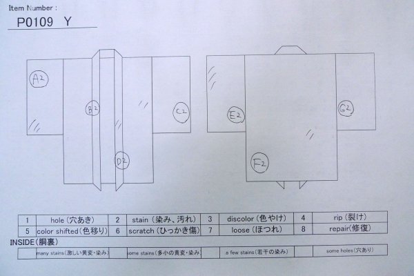 画像11: P0109Y 女性用 羽織   化繊 深い紫色,  小さな点々 【中古】【USED】【リサイクル】 ★★★☆☆【P0109Y】 (11)