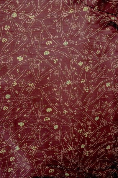 画像3: P0109Z 女性用 羽織   シルク（正絹） 深いえんじ,  笹 【中古】【USED】【リサイクル】 ★☆☆☆☆【P0109Z】 (3)