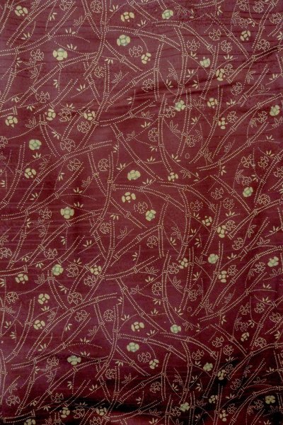 画像4: P0109Z 女性用 羽織   シルク（正絹） 深いえんじ,  笹 【中古】【USED】【リサイクル】 ★☆☆☆☆【P0109Z】 (4)