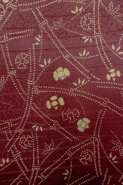 画像6: P0109Z 女性用 羽織   シルク（正絹） 深いえんじ,  笹 【中古】【USED】【リサイクル】 ★☆☆☆☆【P0109Z】 (6)