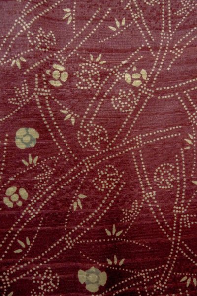 画像7: P0109Z 女性用 羽織   シルク（正絹） 深いえんじ,  笹 【中古】【USED】【リサイクル】 ★☆☆☆☆【P0109Z】 (7)