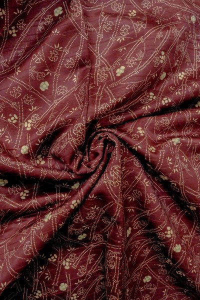 画像9: P0109Z 女性用 羽織   シルク（正絹） 深いえんじ,  笹 【中古】【USED】【リサイクル】 ★☆☆☆☆【P0109Z】 (9)