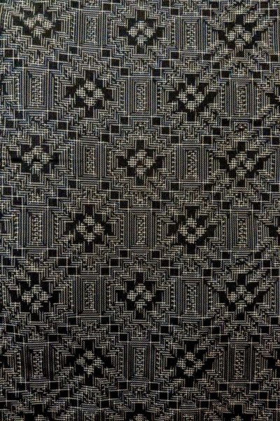 画像5: P0110A 女性用 羽織   シルク（正絹） 黒,  幾何学模様 【中古】【USED】【リサイクル】 ★★★☆☆【P0110A】 (5)