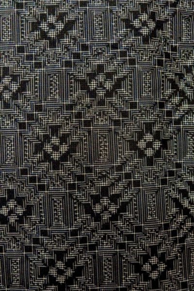 画像6: P0110A 女性用 羽織   シルク（正絹） 黒,  幾何学模様 【中古】【USED】【リサイクル】 ★★★☆☆【P0110A】 (6)