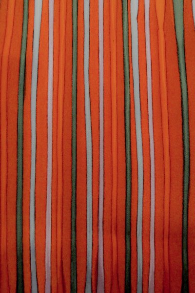 画像6: P0110C 女性用 羽織   シルク（正絹） 鮮やか赤色,  立涌 【中古】【USED】【リサイクル】 ★★★★☆【P0110C】 (6)