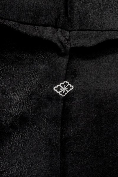 画像3: P0110D 女性用 羽織   シルク（正絹） 黒,  【中古】【USED】【リサイクル】 ★★★☆☆【P0110D】 (3)