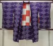 画像1: P0120A 女性用 羽織   シルク（正絹） 深い紫色,  かのこ 【中古】【USED】【リサイクル】 ★★☆☆☆【P0120A】 (1)