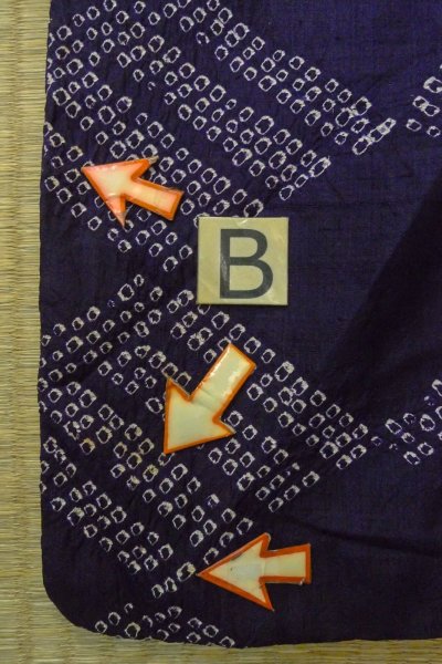 画像15: P0120A 女性用 羽織   シルク（正絹） 深い紫色,  かのこ 【中古】【USED】【リサイクル】 ★★☆☆☆【P0120A】 (15)