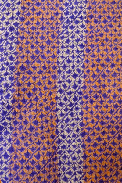 画像7: P0120C 女性用 羽織   シルク（正絹） 深い珊瑚色,  チェック柄 【中古】【USED】【リサイクル】 ★★★★☆【P0120C】 (7)