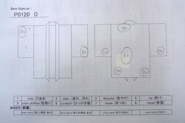 画像14: P0120D 女性用 羽織   シルク（正絹） 深いえんじ,  唐花 【中古】【USED】【リサイクル】 ★★☆☆☆【P0120D】 (14)