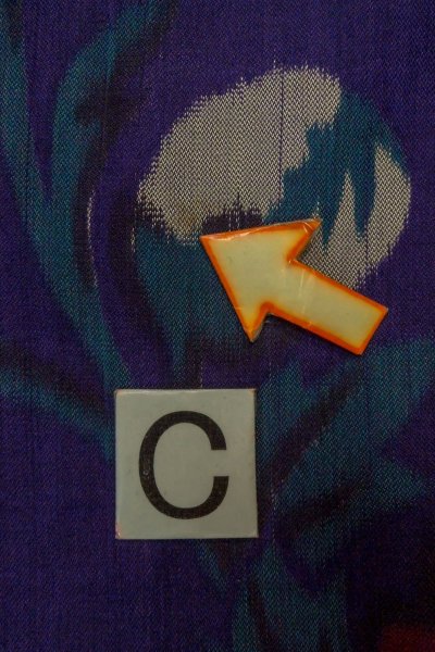 画像16: P0120F 女性用 羽織   シルク（正絹） 深い紫色,  ぼたん 【中古】【USED】【リサイクル】 ★★☆☆☆【P0120F】 (16)