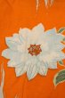 画像6: P0120I 女性用 羽織   シルク（正絹） 鮮やか橙色,  花 【中古】【USED】【リサイクル】 ★★★☆☆【P0120I】 (6)