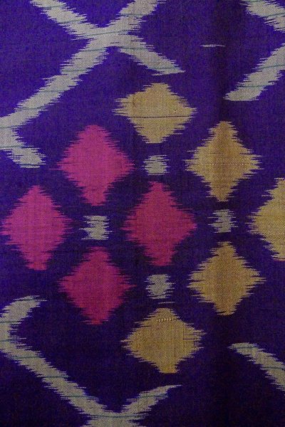 画像5: P0120J 女性用 羽織   シルク（正絹） 深い紫色,  菱 【中古】【USED】【リサイクル】 ★★★☆☆【P0120J】 (5)