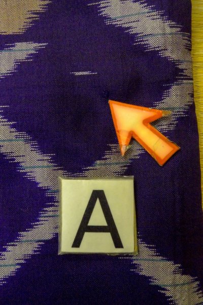 画像14: P0120J 女性用 羽織   シルク（正絹） 深い紫色,  菱 【中古】【USED】【リサイクル】 ★★★☆☆【P0120J】 (14)