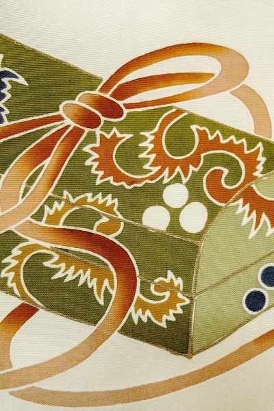 画像9: P0123A 男性用 男の子用着物   シルク（正絹） 黒,  松/松葉 【中古】【USED】【リサイクル】 ★★★☆☆【P0123A】 (9)