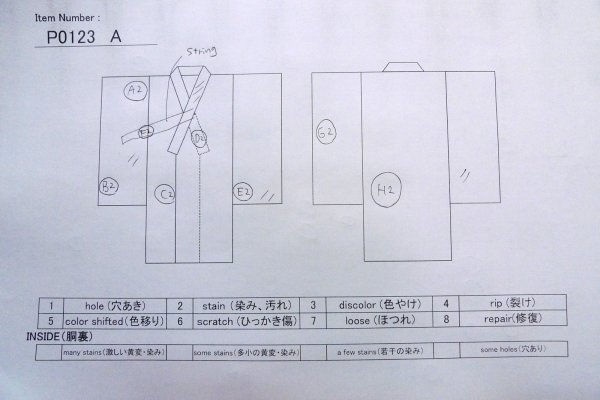 画像15: P0123A 男性用 男の子用着物   シルク（正絹） 黒,  松/松葉 【中古】【USED】【リサイクル】 ★★★☆☆【P0123A】 (15)