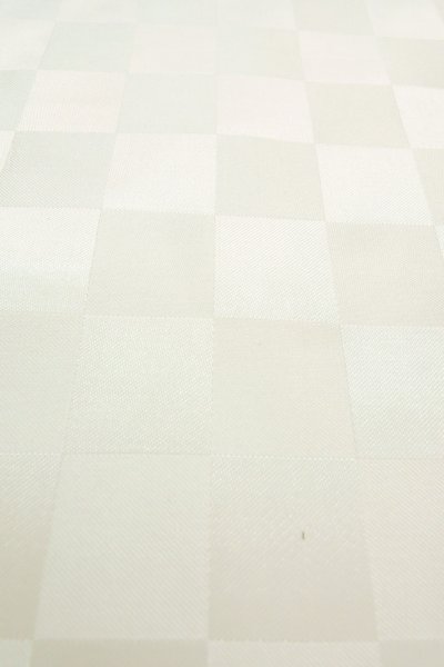 画像8: P0123B 男性用 男の子用襦袢   シルク（正絹） 光沢のある白,  チェック柄 【中古】【USED】【リサイクル】 ★☆☆☆☆【P0123B】 (8)