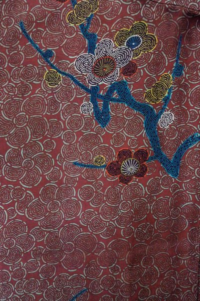 画像3: P0123C 女性用 羽織   シルク（正絹） 赤み紫色,  梅 【中古】【USED】【リサイクル】 ★☆☆☆☆【P0123C】 (3)